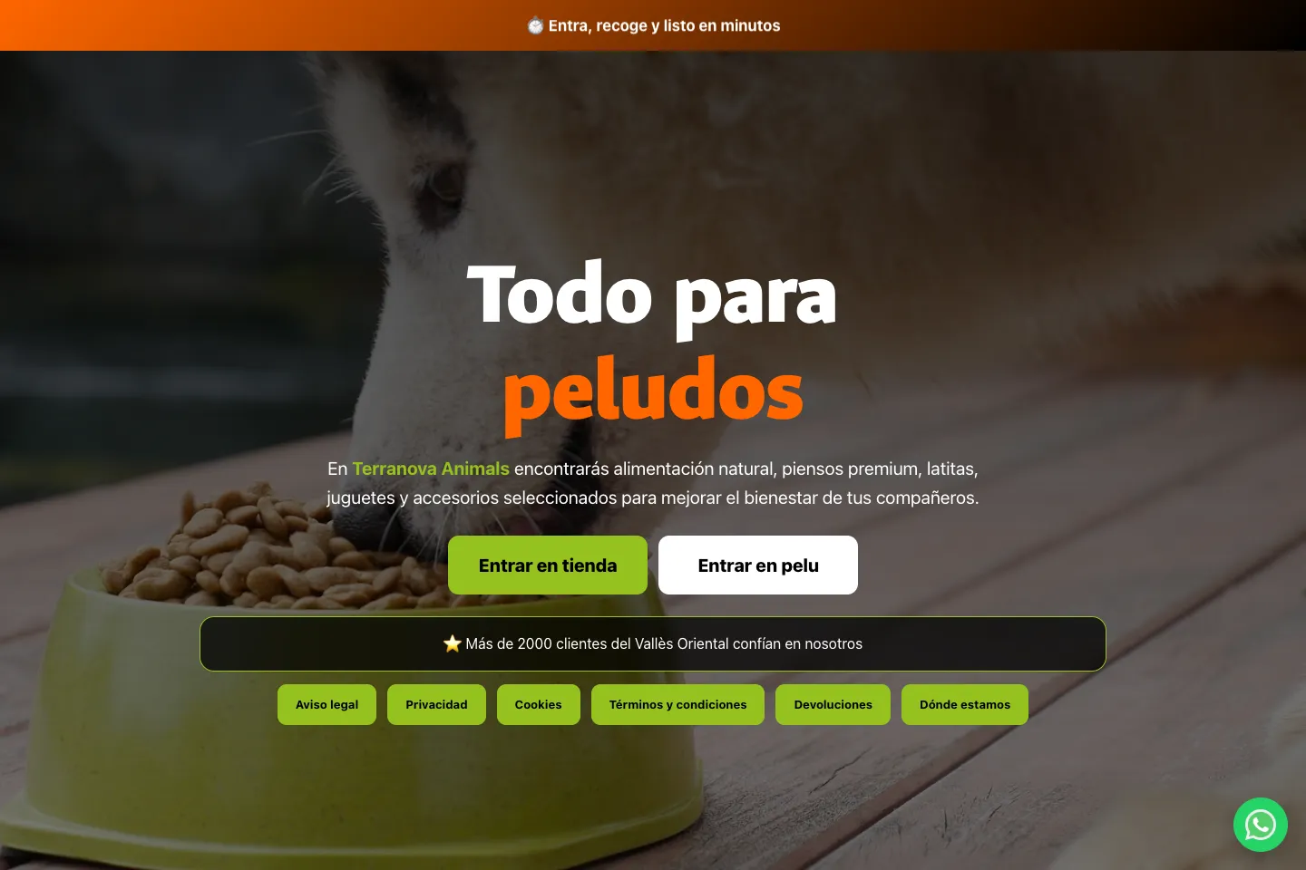 Web de Terranova Animals