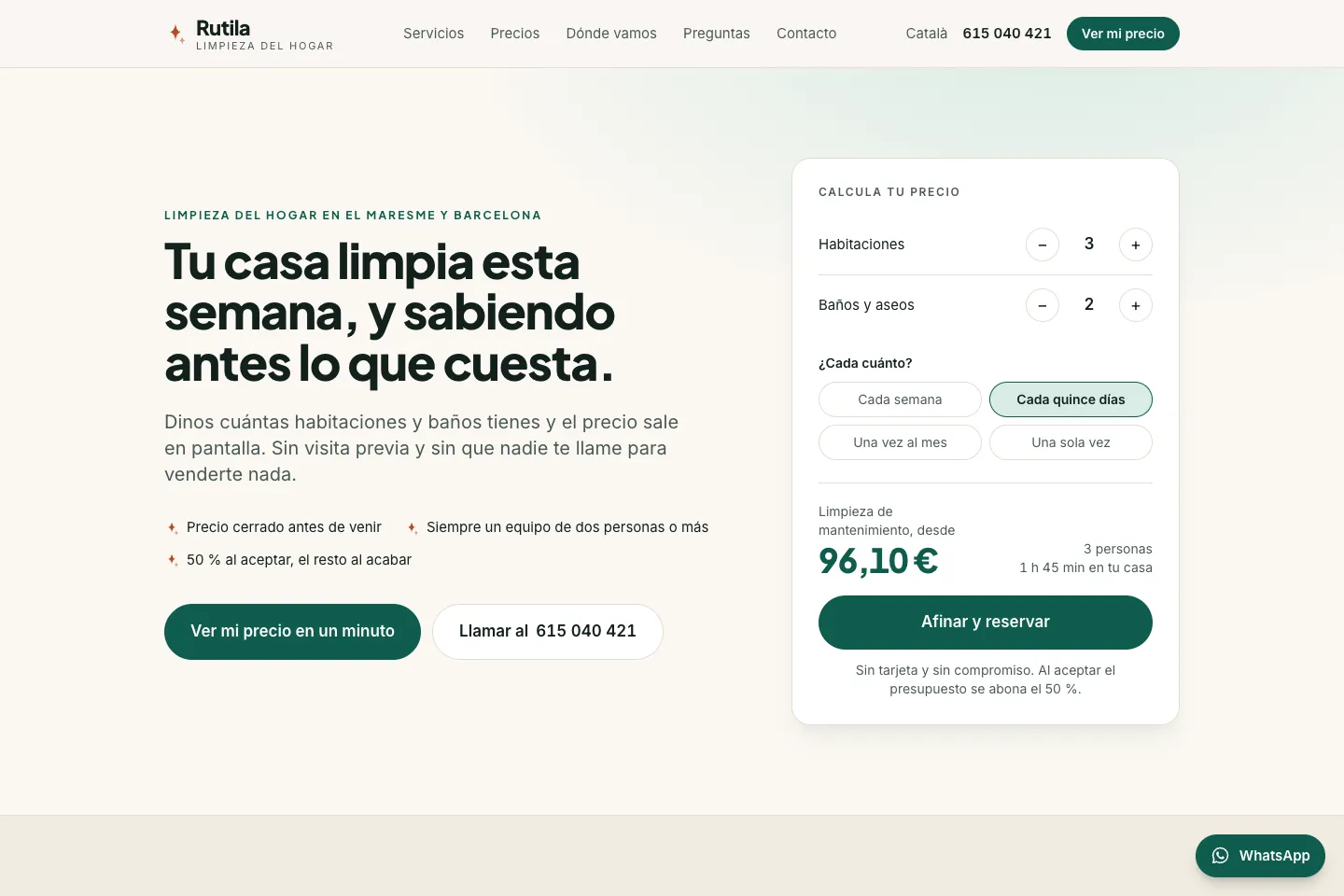 Portada de la web de Rutila, desarrollada por Creaar