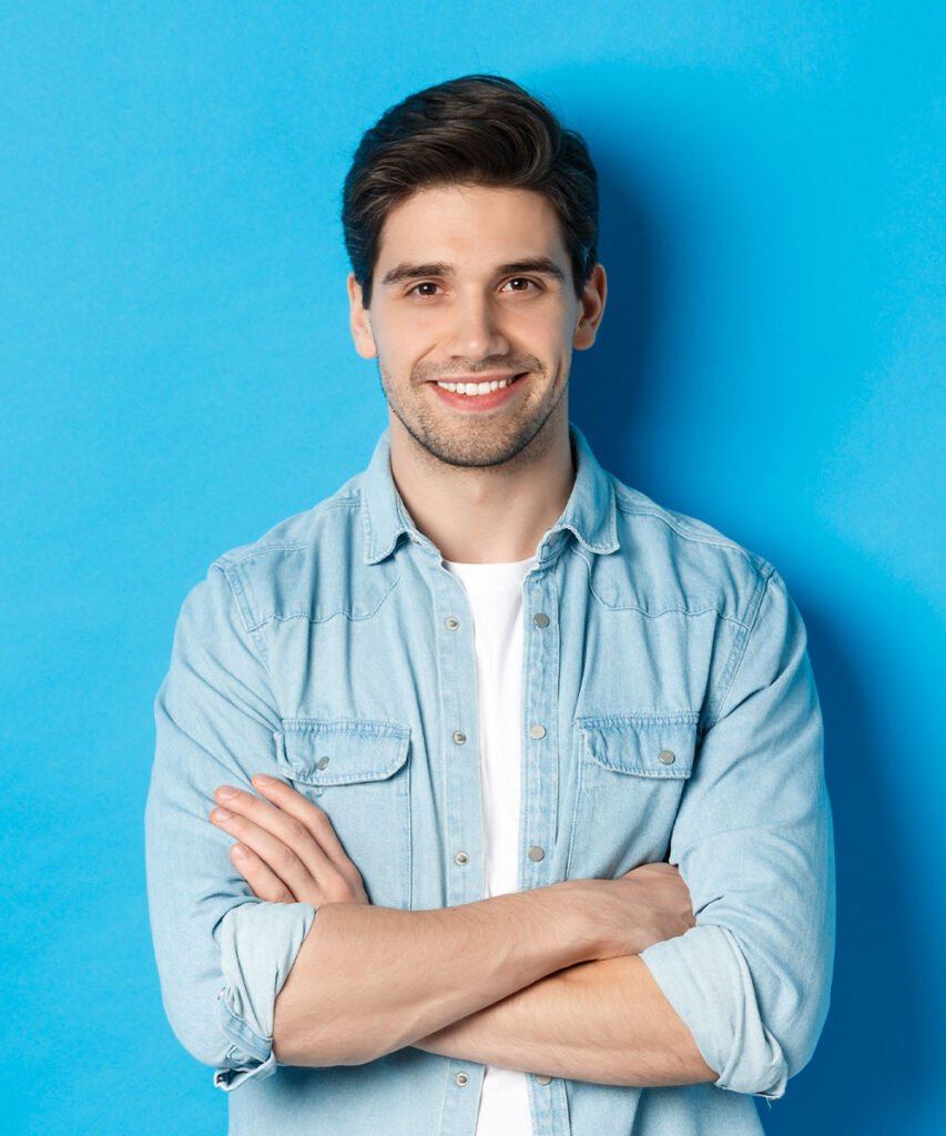 a man with his arms crossed