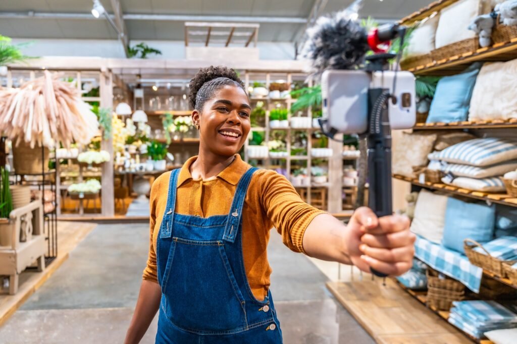 a woman taking a selfie