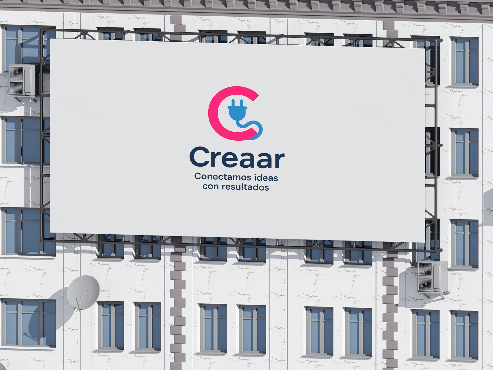 Lonas publicitarias personalizadas Creaar instaladas en fachada