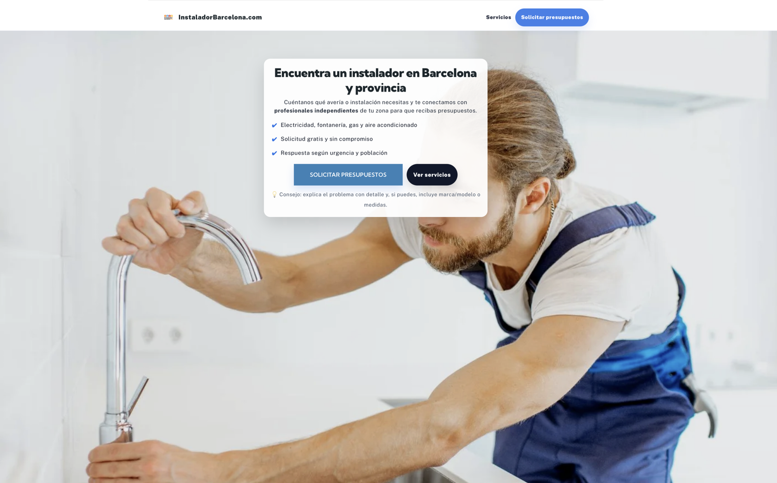 instaladorbarcelona.com — Web de instaladores en Barcelona, enfoque en leads y SEO local